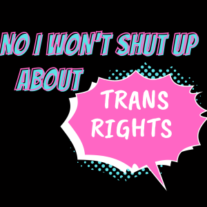 No I won't shut up about trans rights! sticker